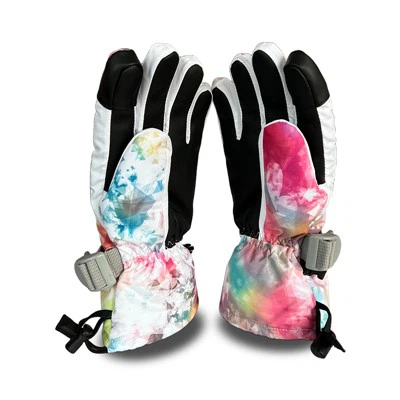 Кольорові лижні рукавички